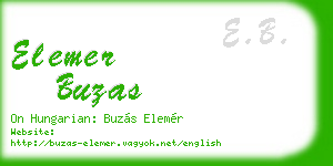 elemer buzas business card