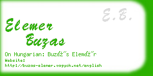 elemer buzas business card